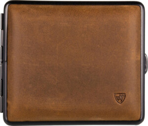Soft Dark Brown Suede Cigarette Case - King Size 18s
