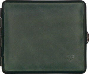 Suede Dark Green Cigarette Case - King Size