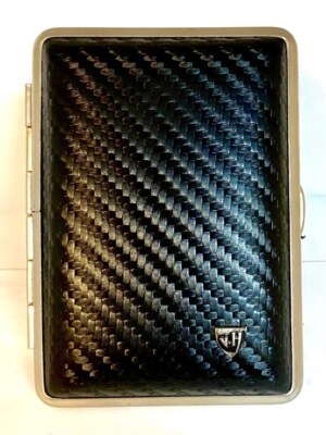 Leather Carbon Cigarette Case - 14s