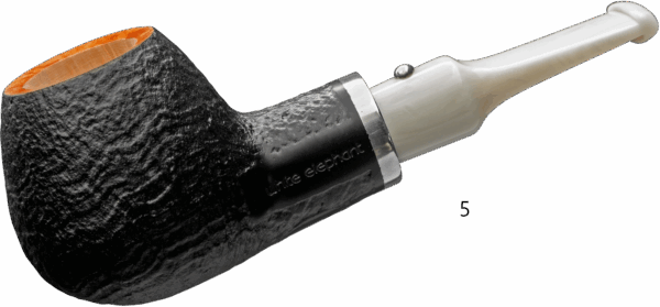 White Elephant Ebony & Ivory Pipe Sandblast 5