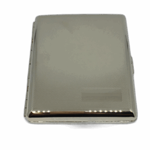 Cigarette Case- Engine Turned Chrome