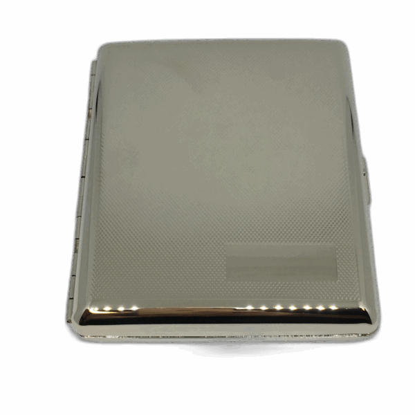 Cigarette Case- Engine Turned Chrome