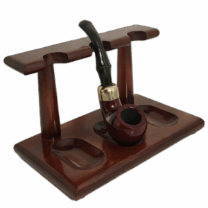 Pipe Stand-Brown Wood