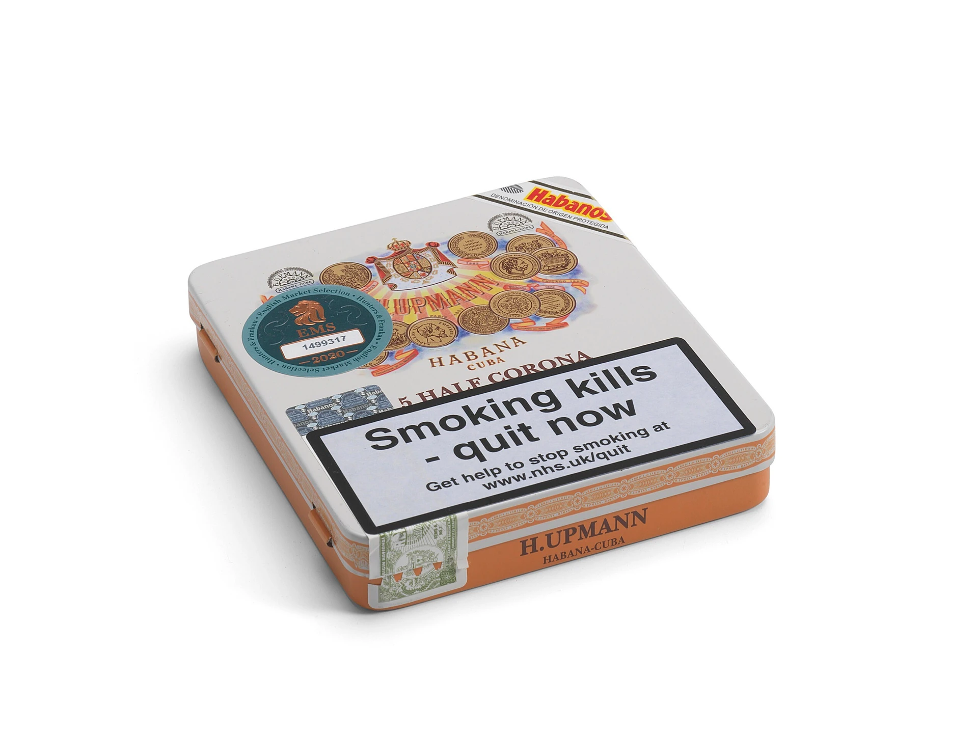 H.-Upmann-Half-Coronas-tin-of-5-closed-scaled